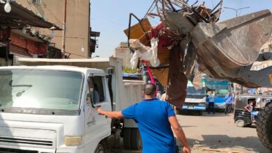 صورة “شمال الجيزة”: رفع 300 حالة اشغال وإزالة التعديات بالمنيرة الشرقية