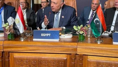 صورة وزير الخارجية يلقي كلمة مصر خلال الدورة السادسة لمنتدى التعاون العربي الروسي